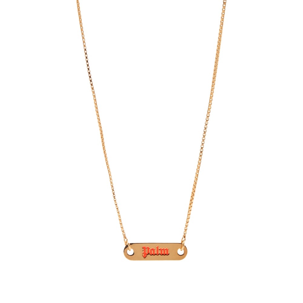 Palm Angels Logo Plate Necklace - 1