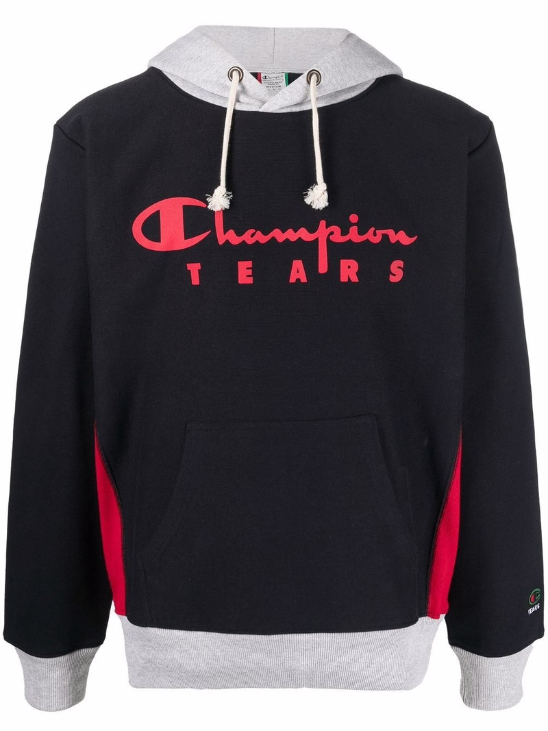 logo print hoodie 1