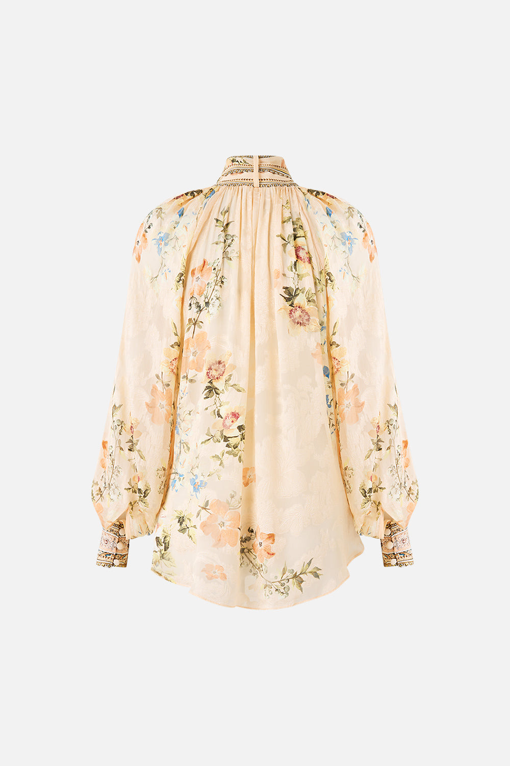 DETACHABLE PUSSY BOW RAGLAN BLOUSE - 2