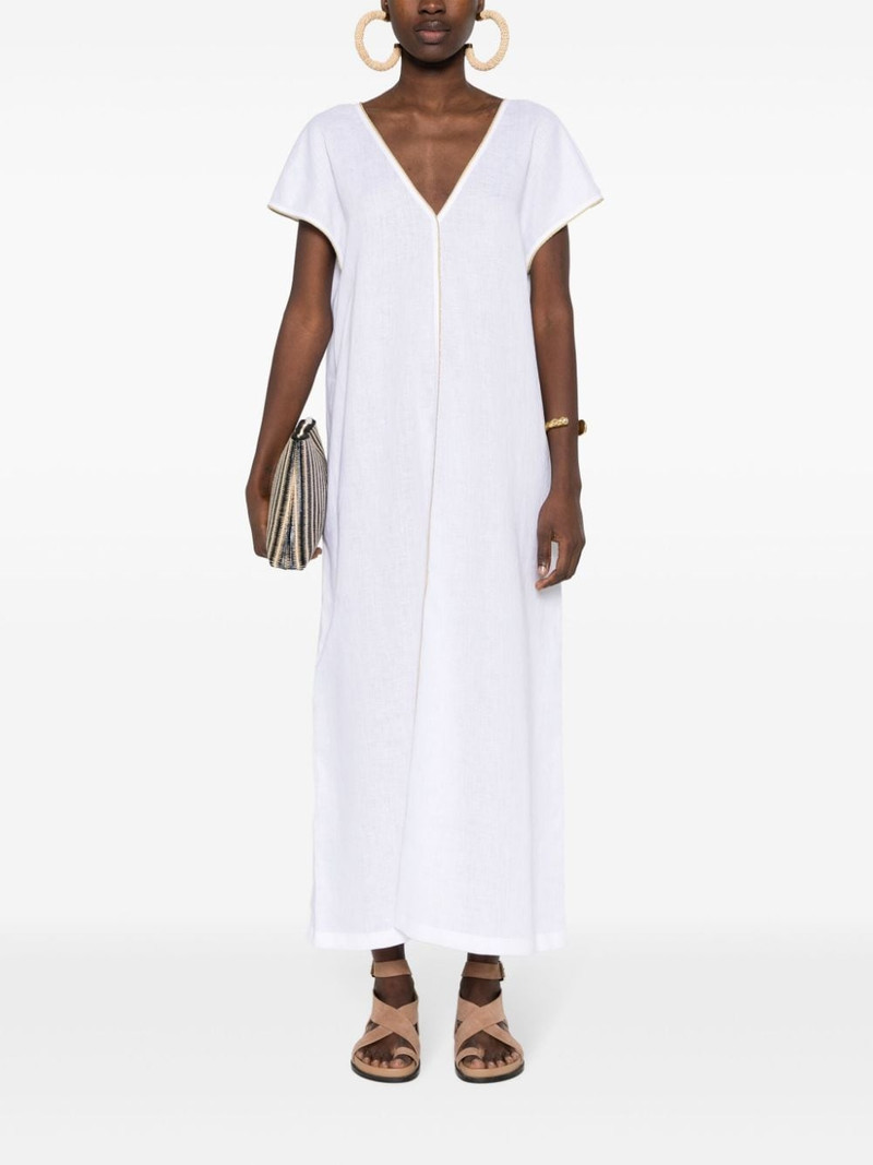 FABIANA FILIPPI Monili-chain linen maxi dress outlook