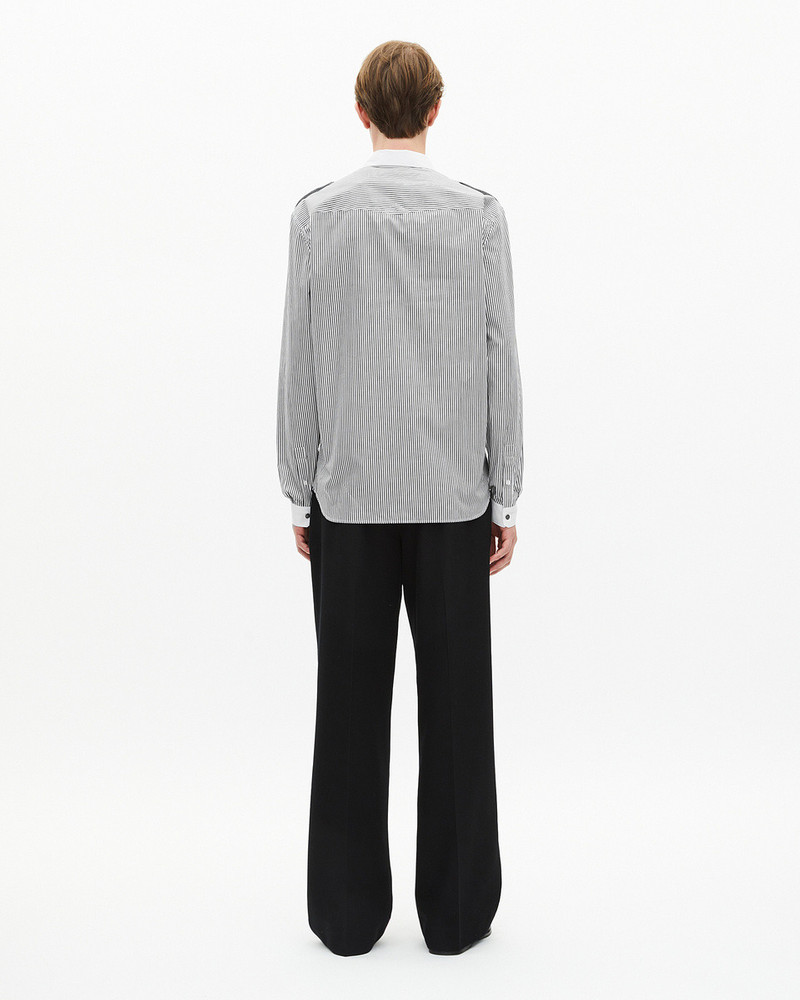 WHITE AND BLACK PINSTRIPE SHIRT 3