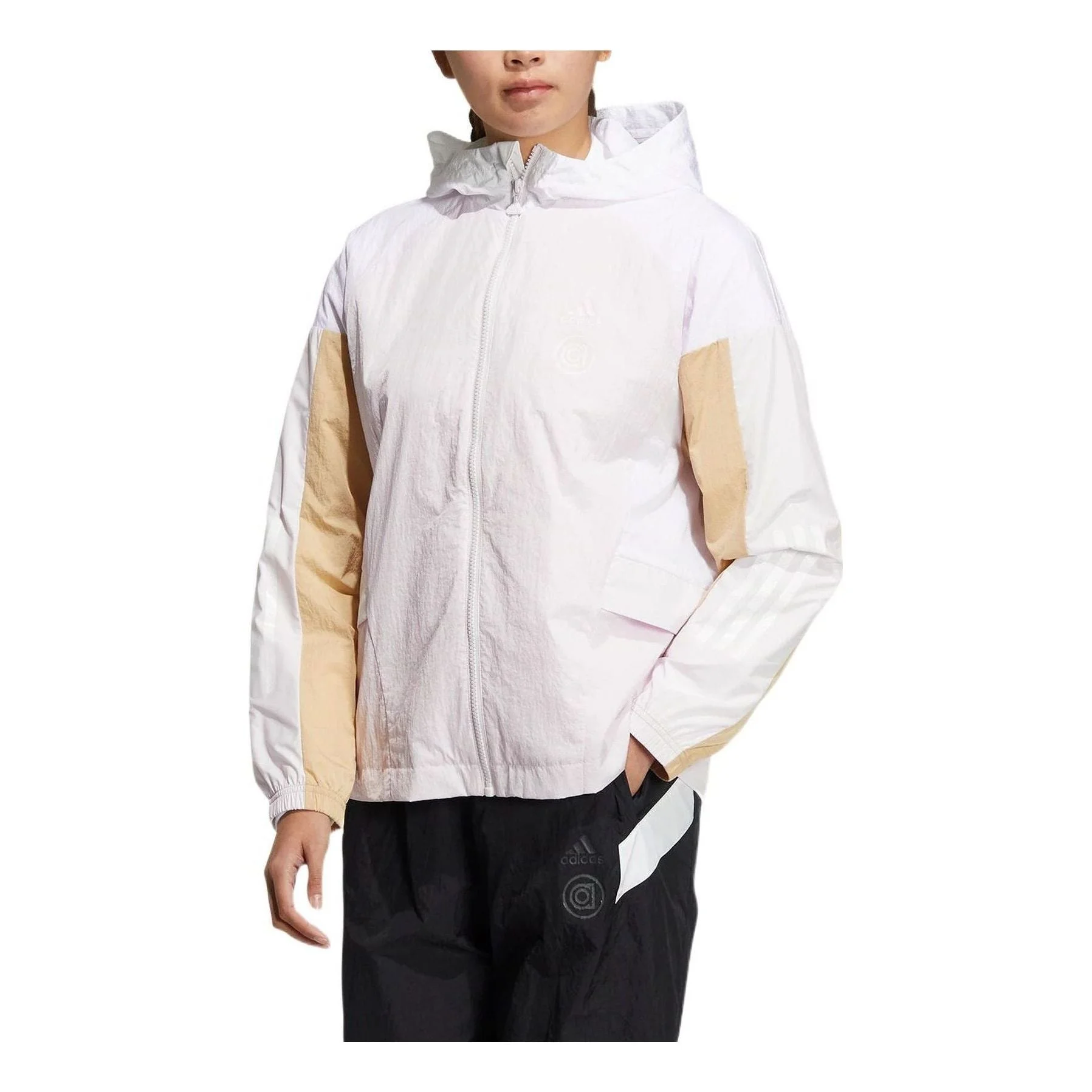 (WMNS) adidas Hooded Jacket Asia Sizing 'Whtie' HM5277 - 1