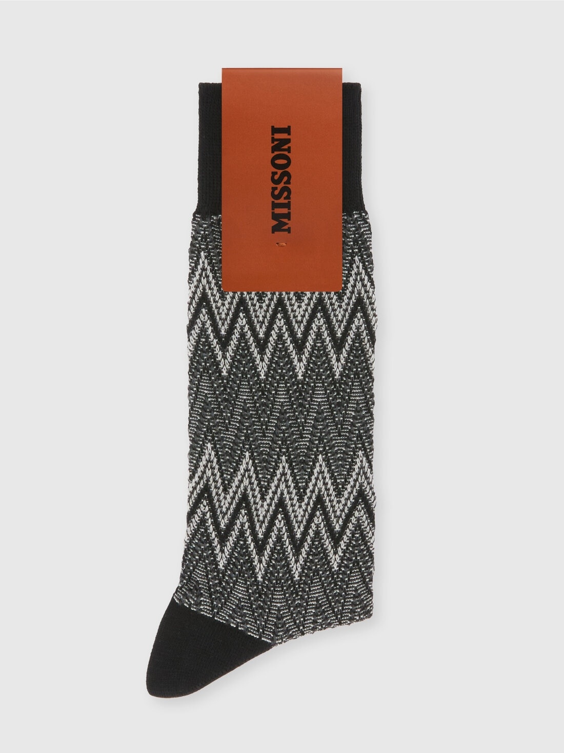 Zig zag cotton blend socks - 2