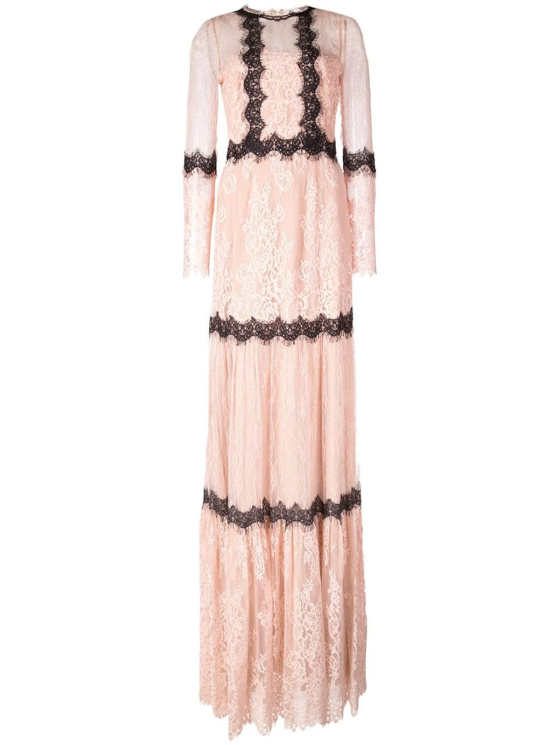 LONG SLEEVE LACE GOWN IN BLUSH GOWN 5
