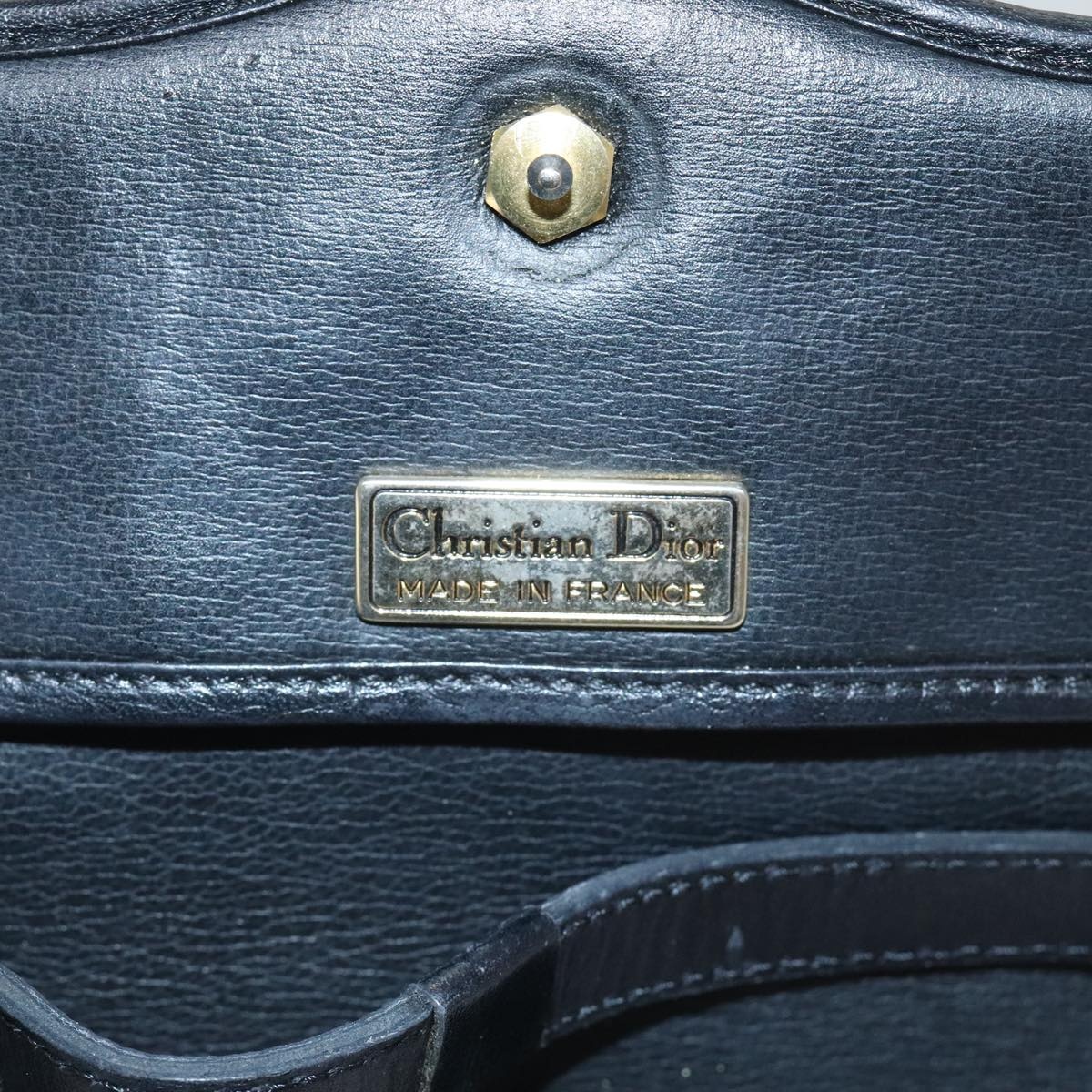 DIOR Hand Bag Leather Black Gold - 11