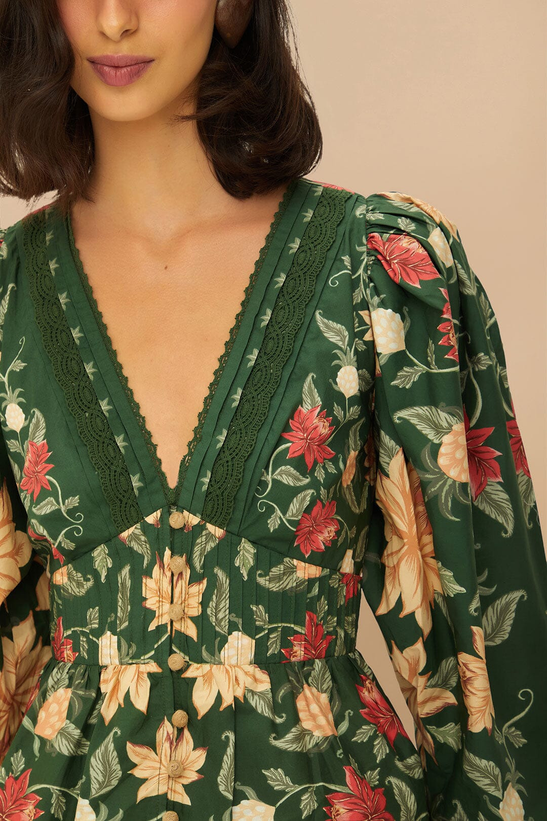 Green Pineapple Garden Blouse - 2