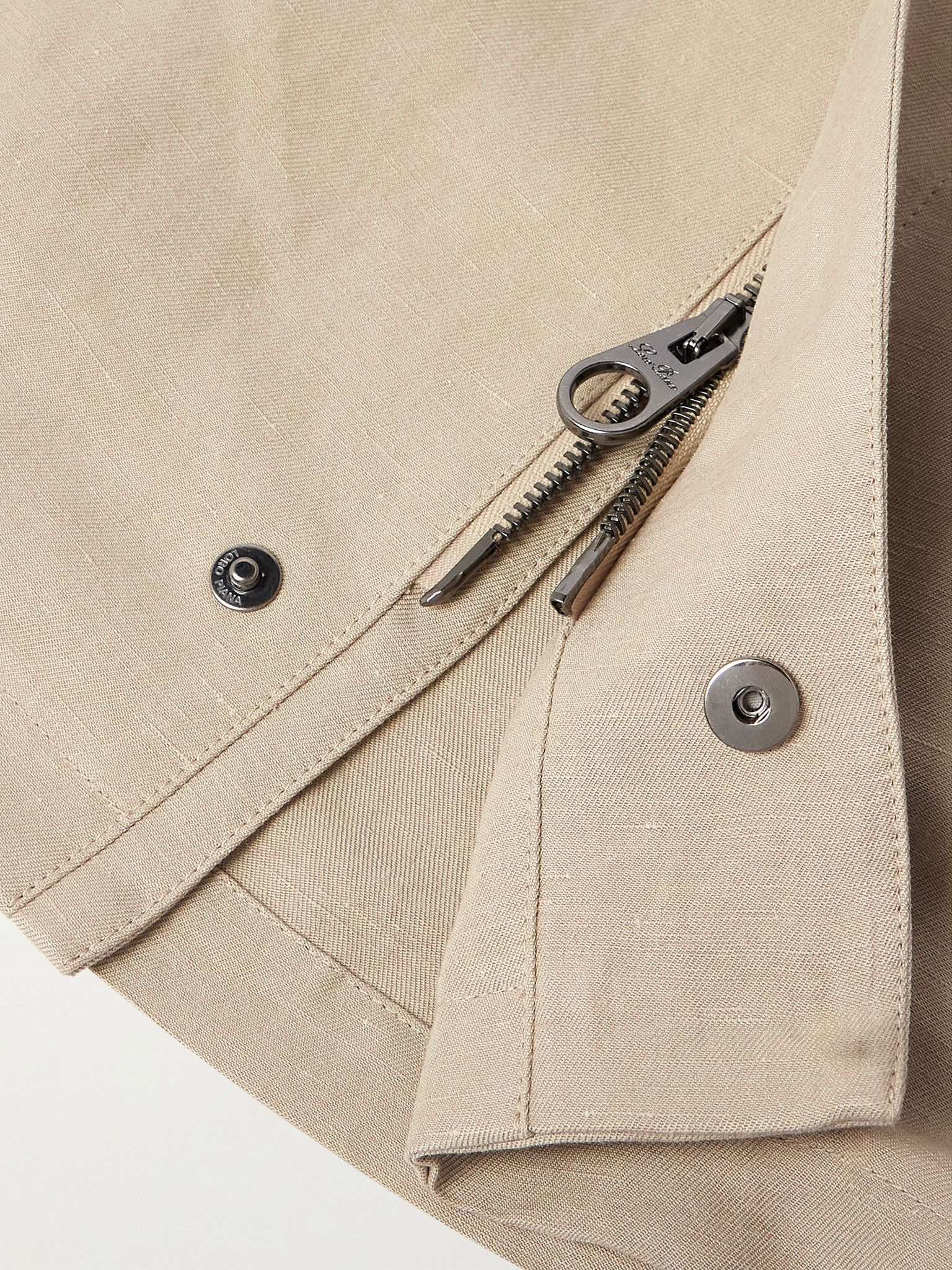 Linen and Silk-Blend Field Jacket Beige - 6