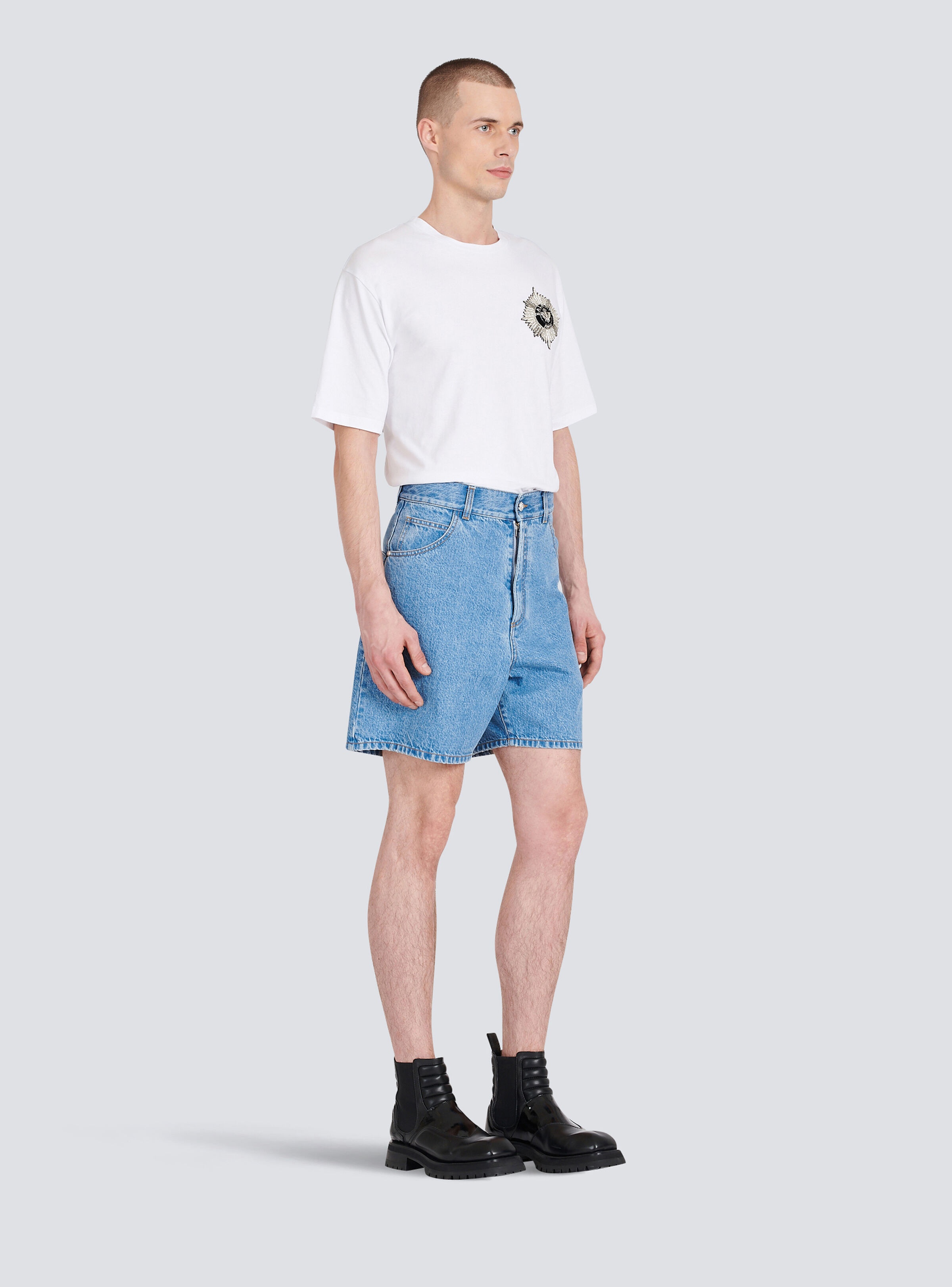 Oversized denim shorts - 5