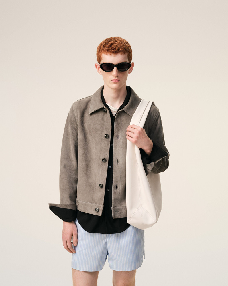 AMI Paris WHITE SOFT LEATHER ETIENNE HOBO BAG outlook