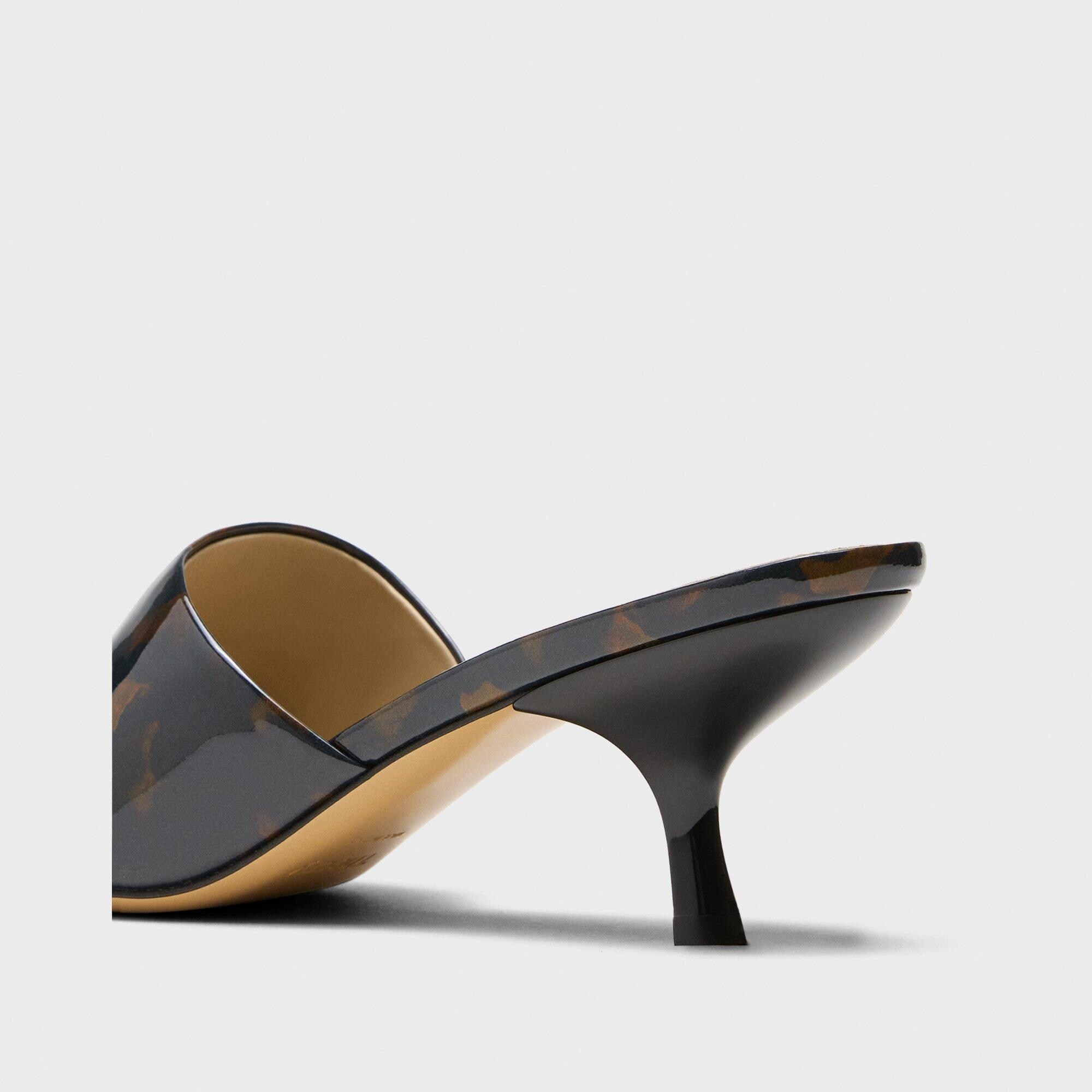 Mule Sandal in Tortoiseshell Printed Leather - 6