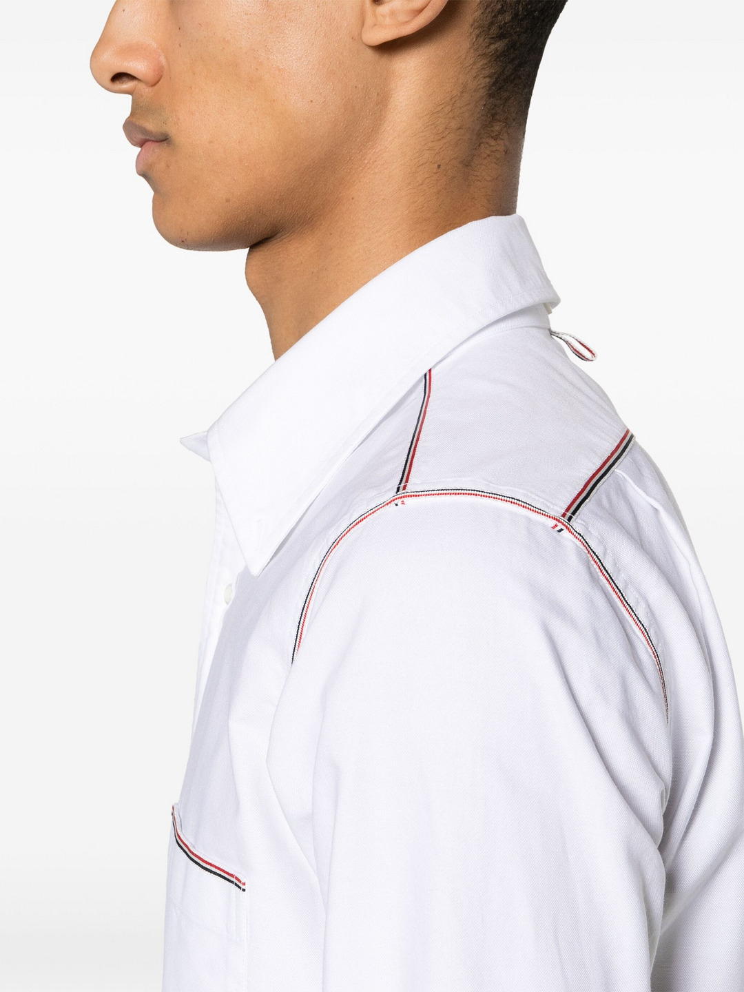 Oxford Grosgrain Framing Shirt - 5