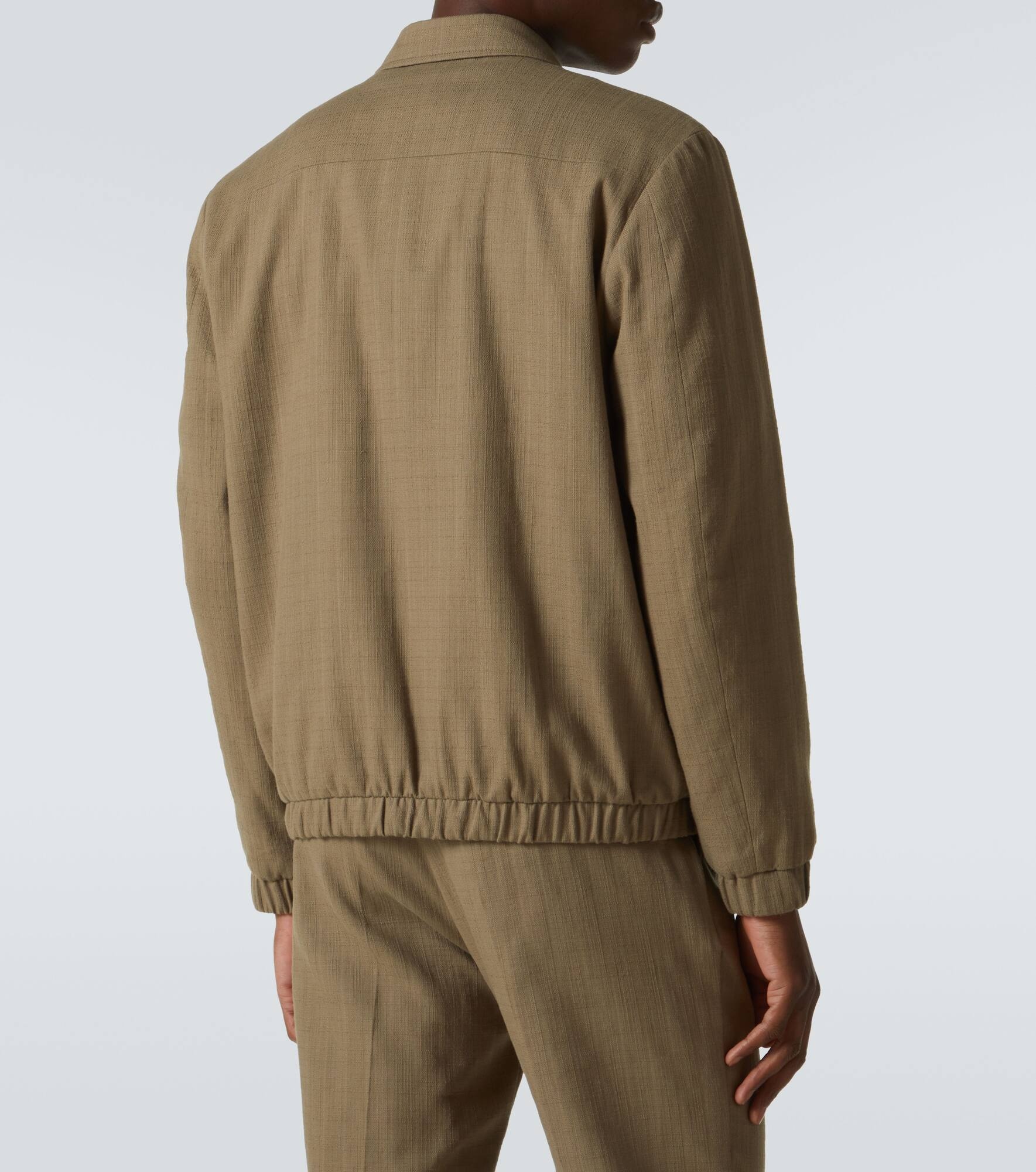 Striped cotton blouson - 4