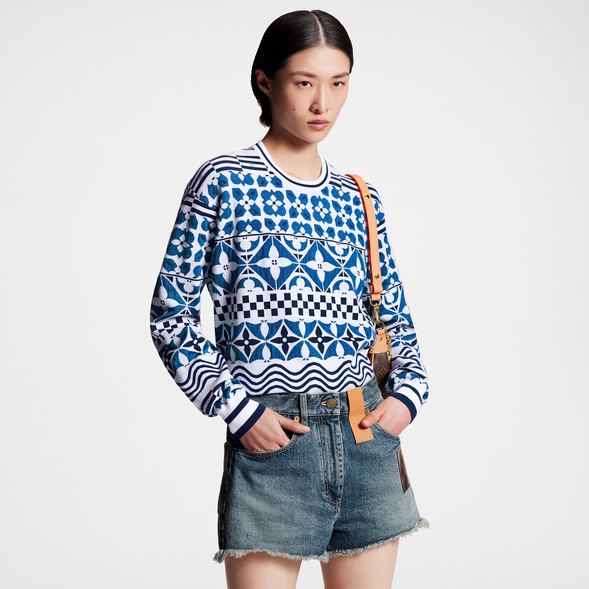 Monogram Tile Jacquard Pullover - 5