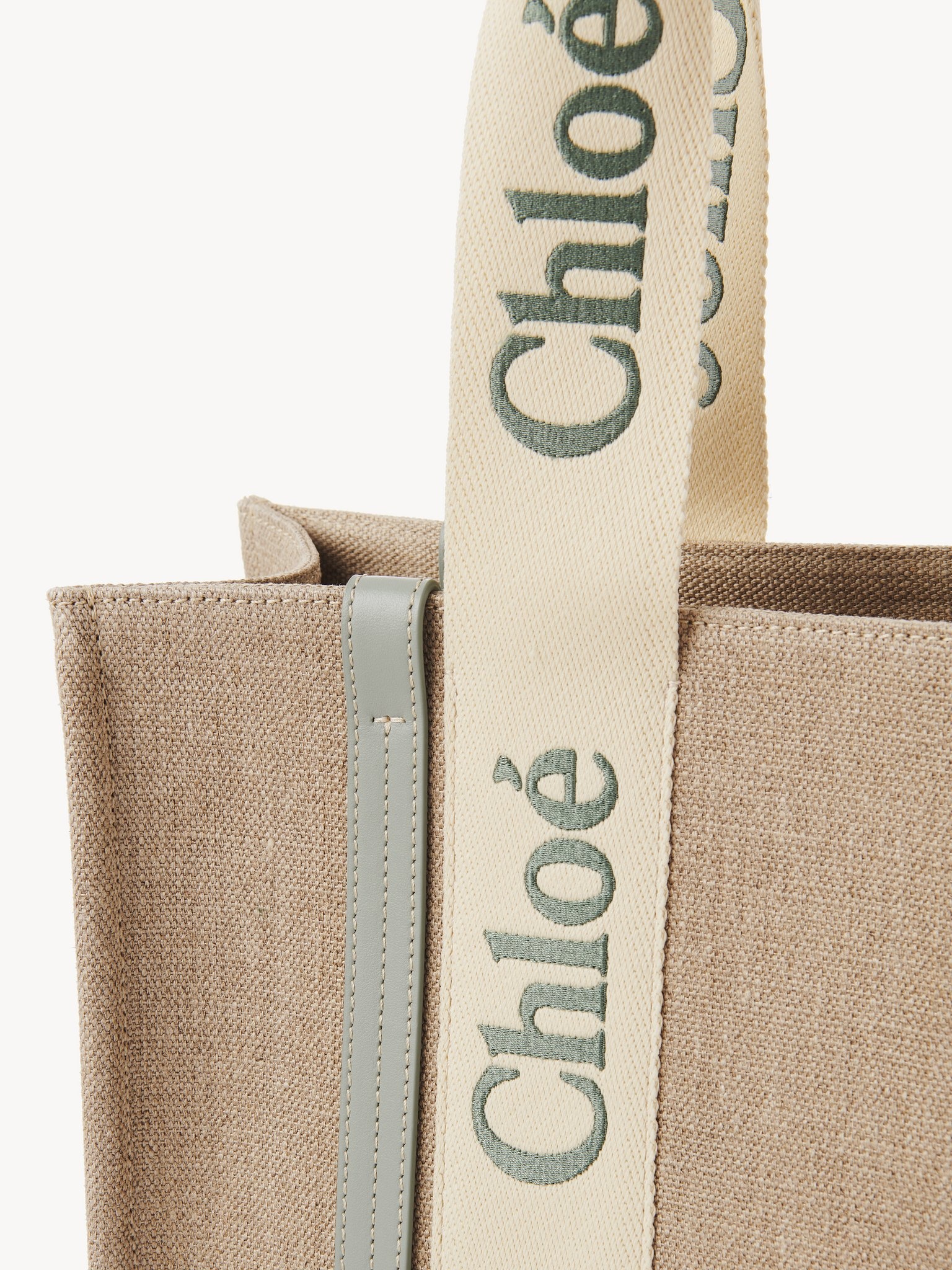 WOODY TOTE BAG IN LINEN - 7