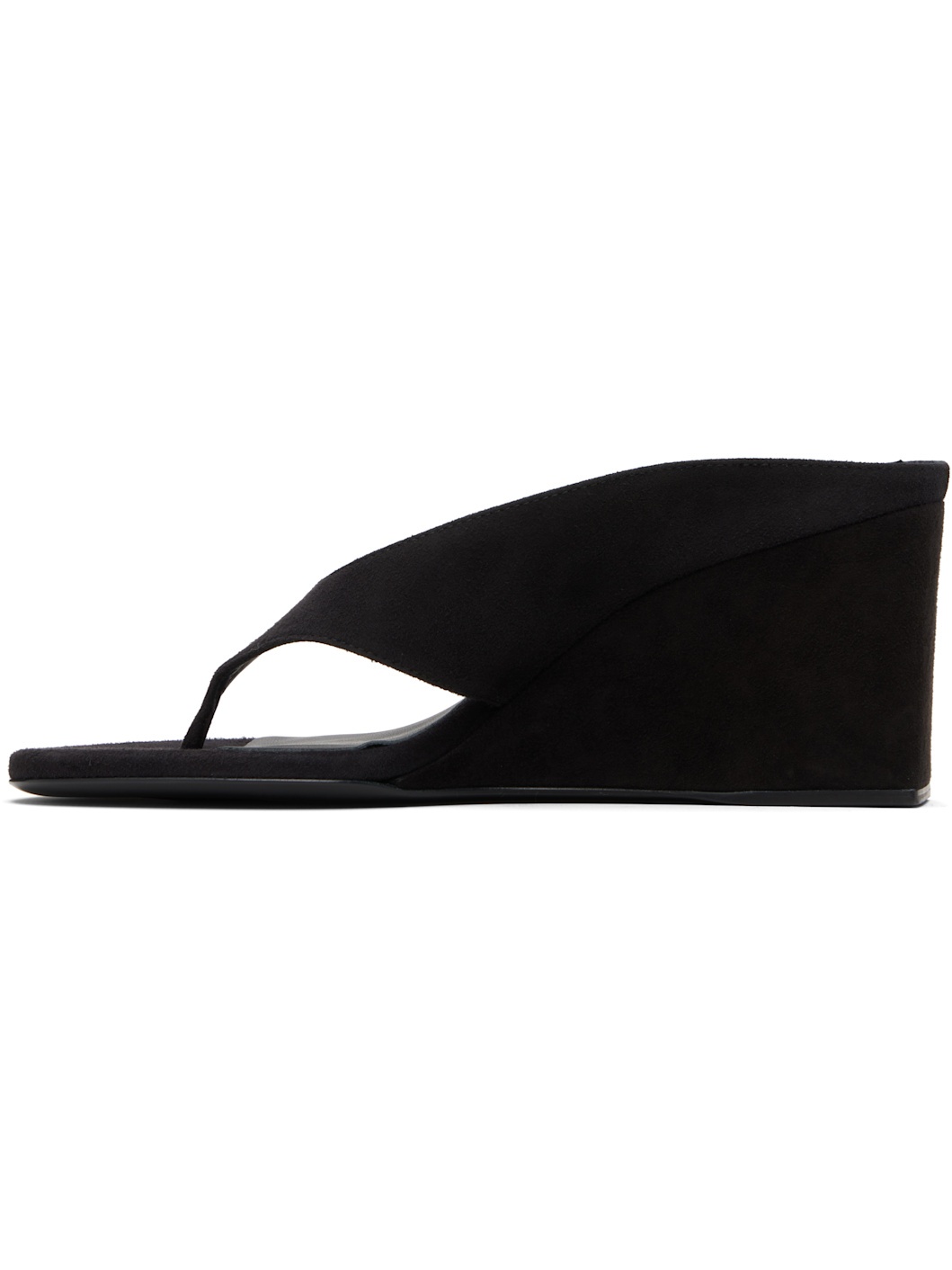Black Cube Thong Mule Sandals - 3