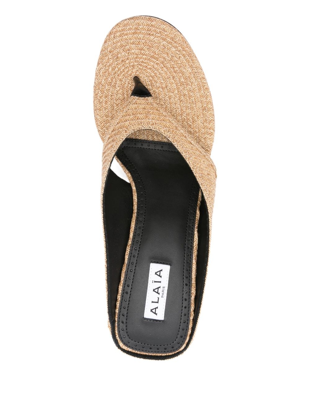 75mm leather wedge sandals - 4
