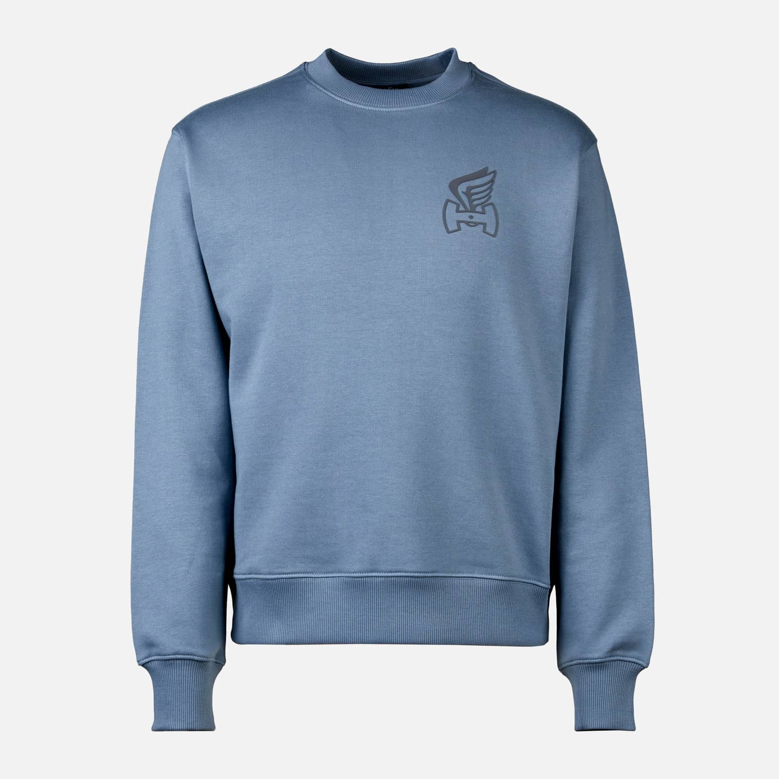 Round Neck Sweatshirt Light Blue - 1