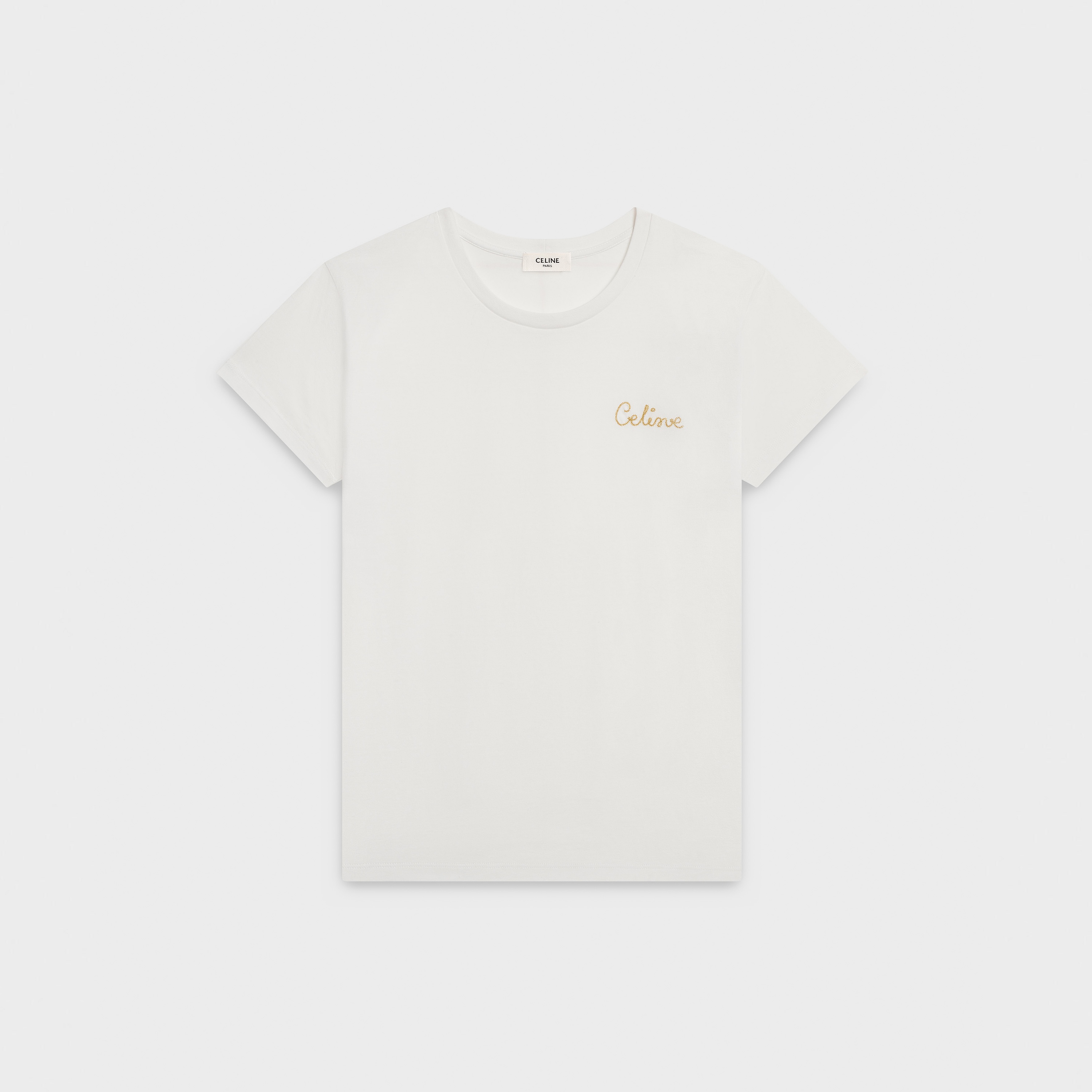 Celine embroidered t-shirt in cotton - 1