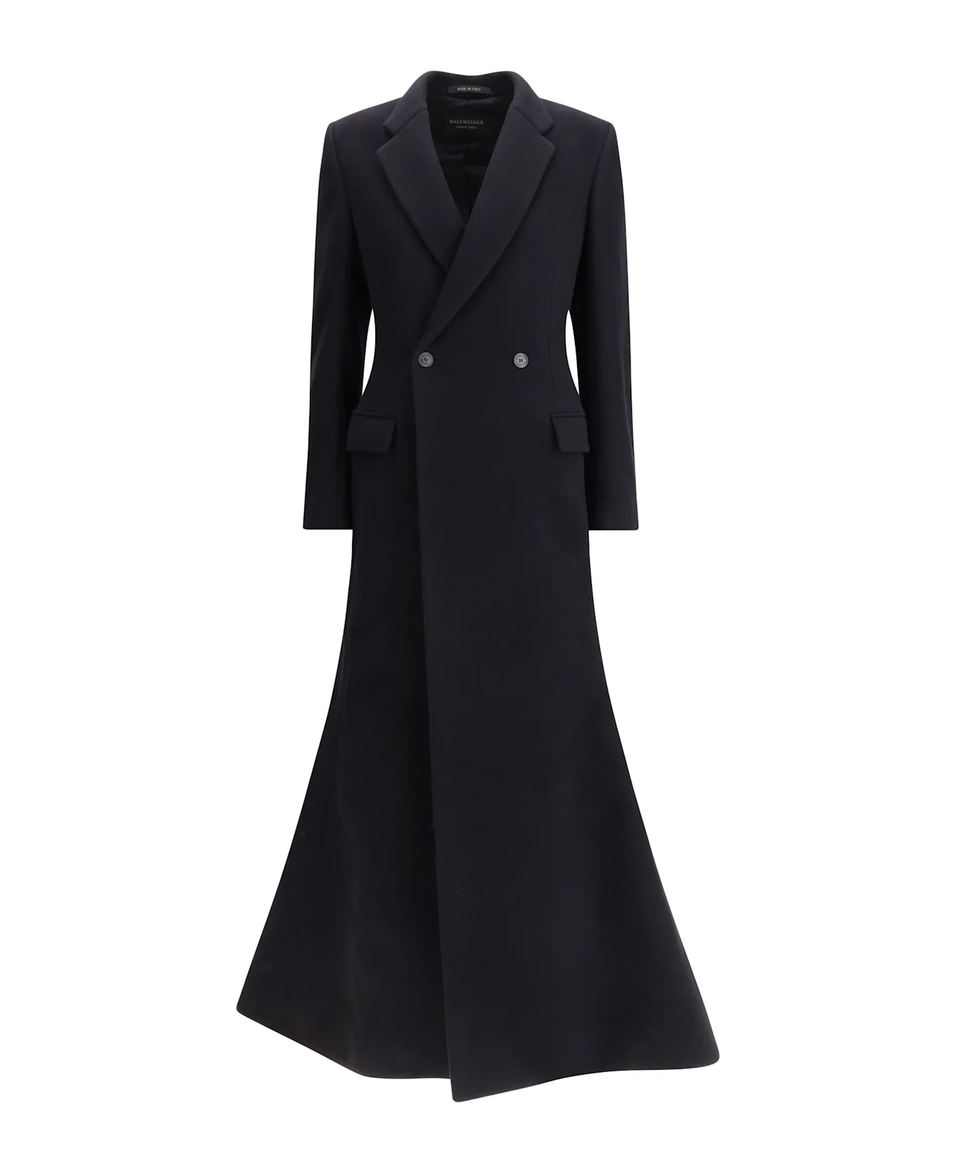 Oversized Godet Double-breasted Coat - 1