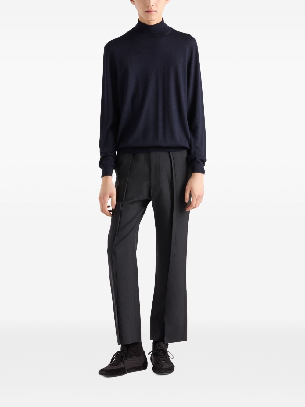 fine-knit roll-neck jumper - 2