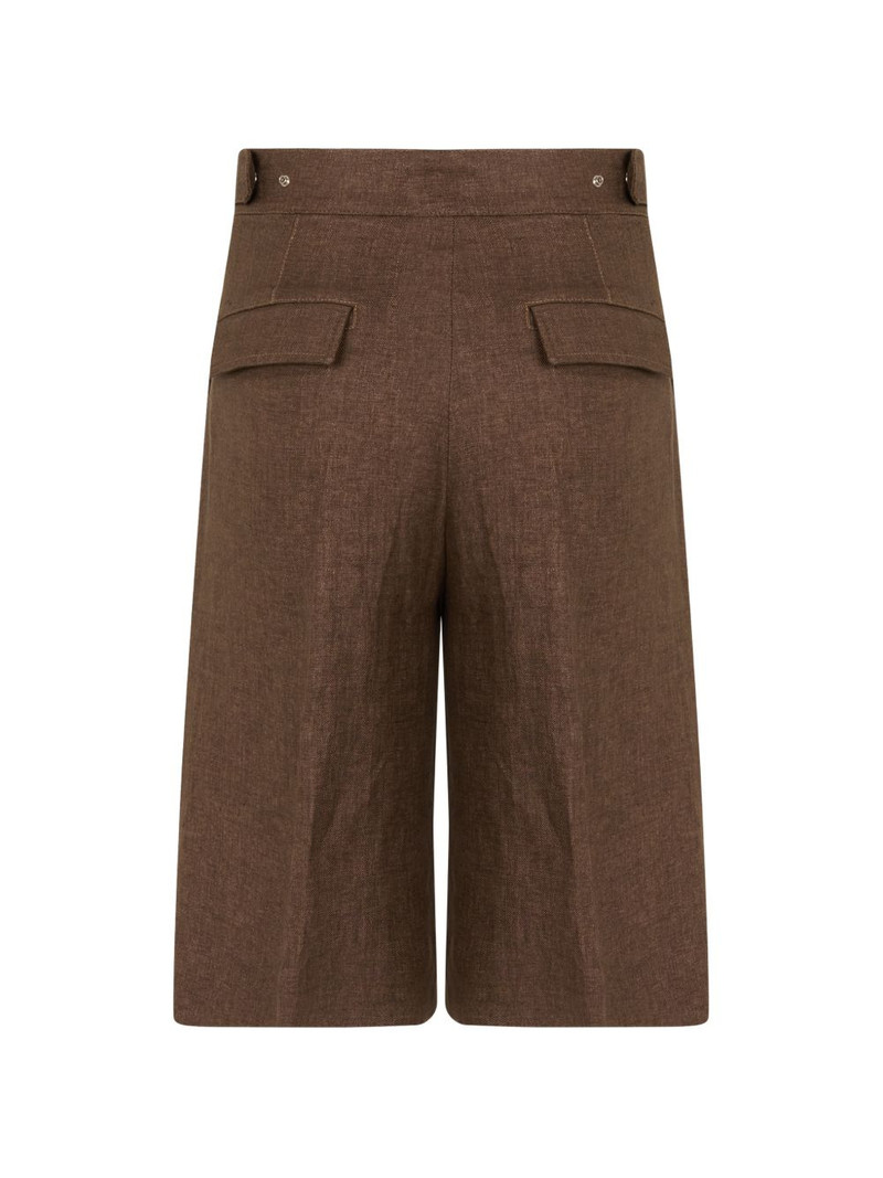 SLOWEAR pressed-crease wide-leg shorts outlook