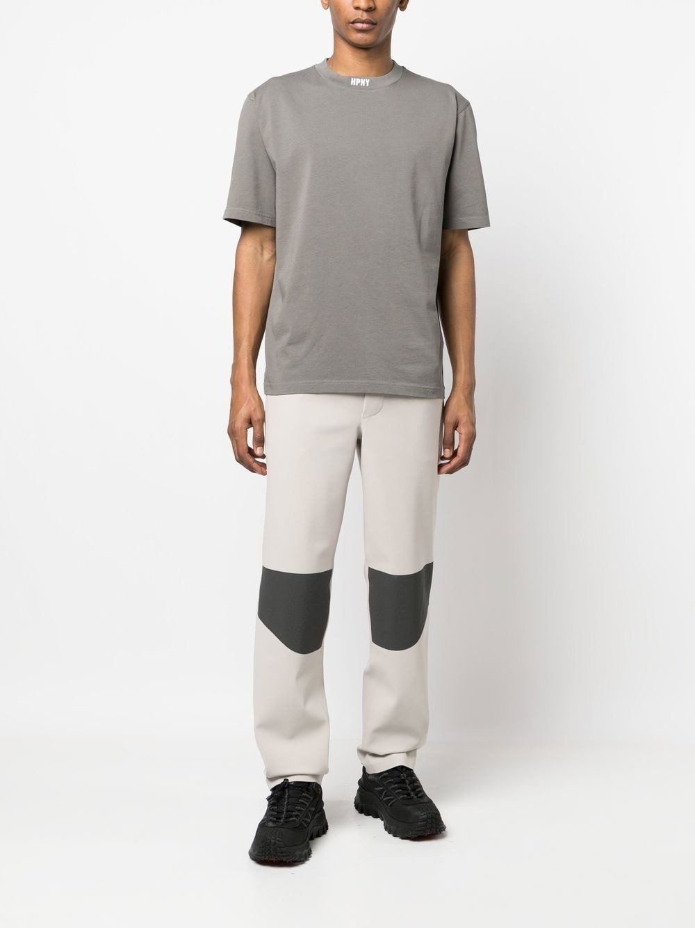 logo-patch crew neck T-shirt - 2