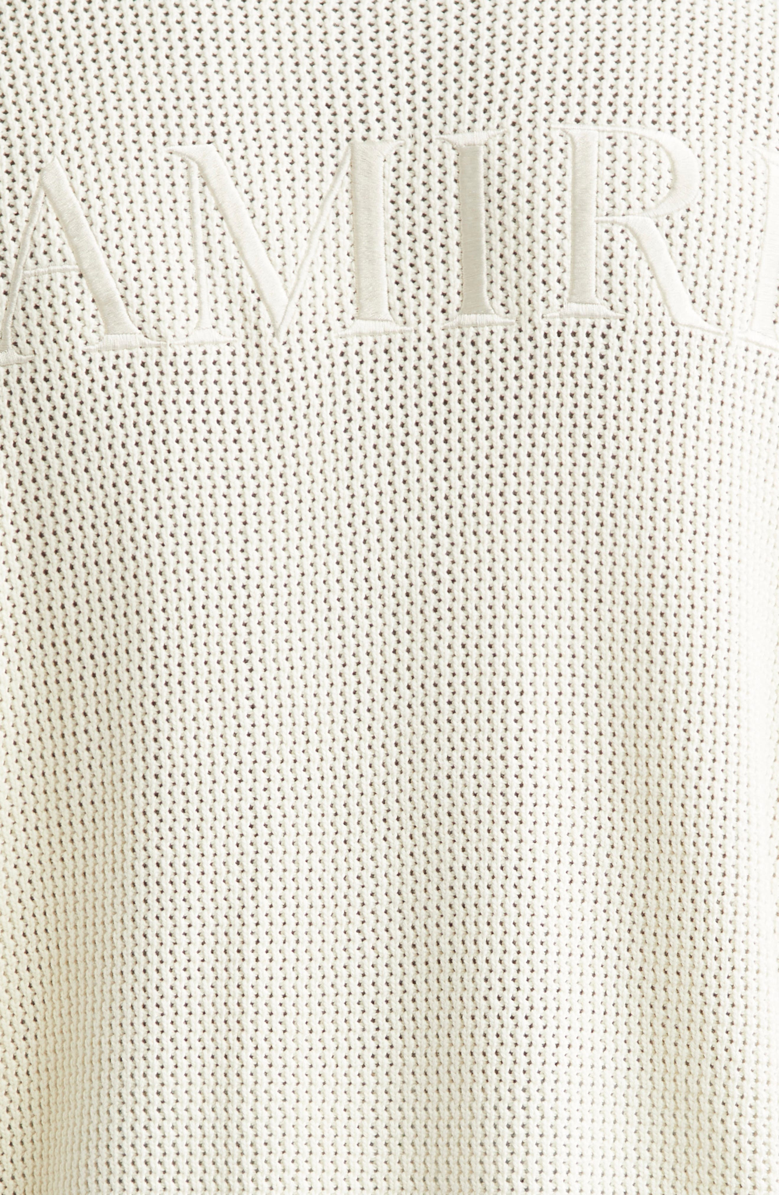 AMIRI Open Stitch Button-Up Shirt in Ivory at Nordstrom - 7
