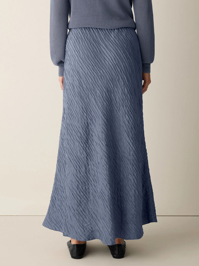 Textured Silk Jacquard Bias Skirt 4