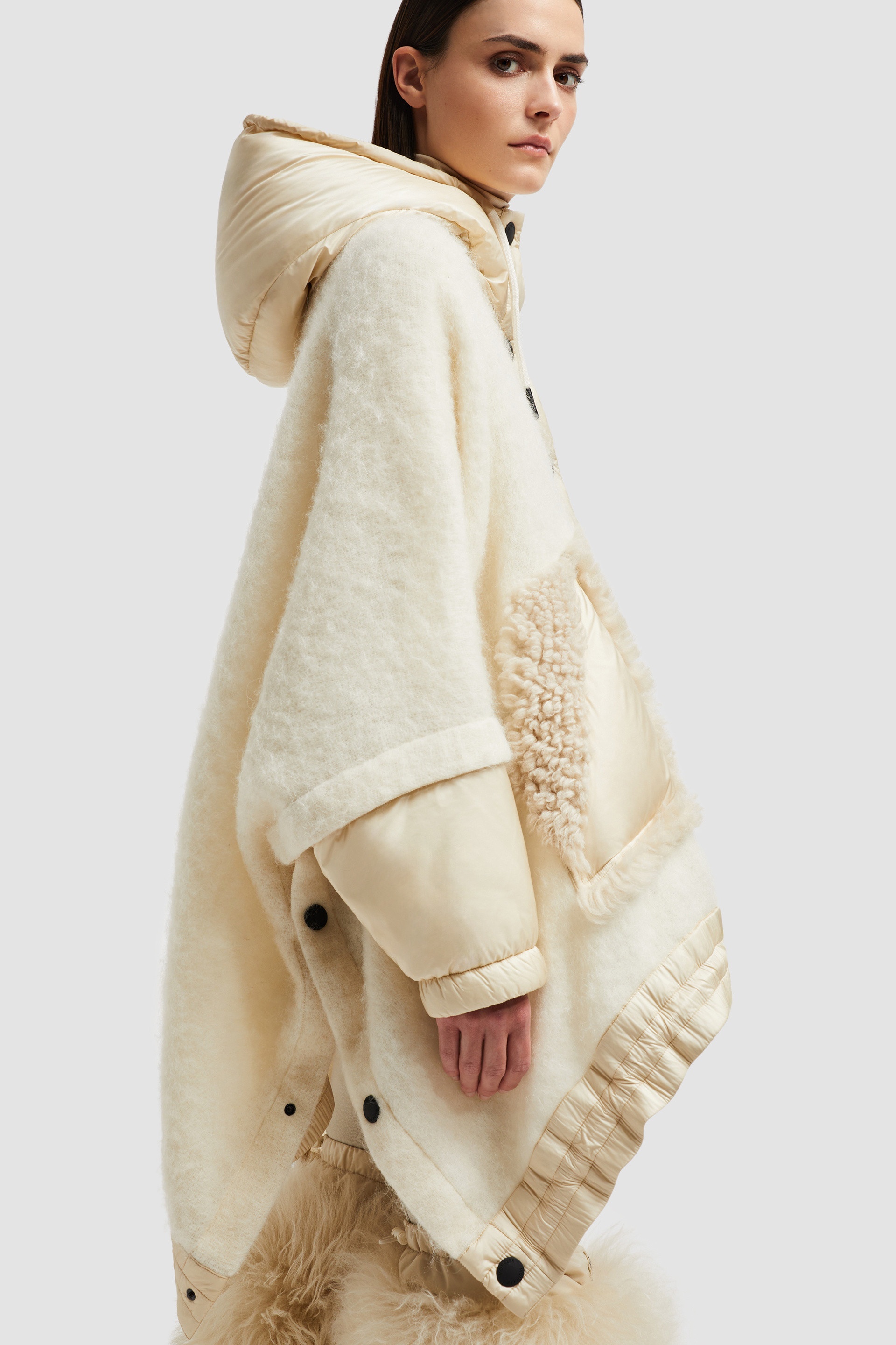 Wool, Alpaca & Mohair Padded Cape - 7