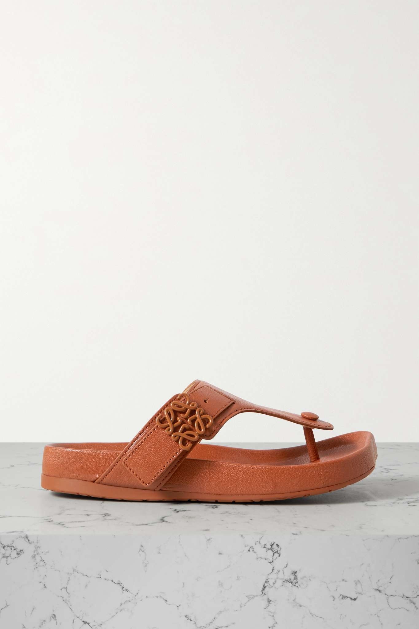 Ease embellished leather flip flops - 1