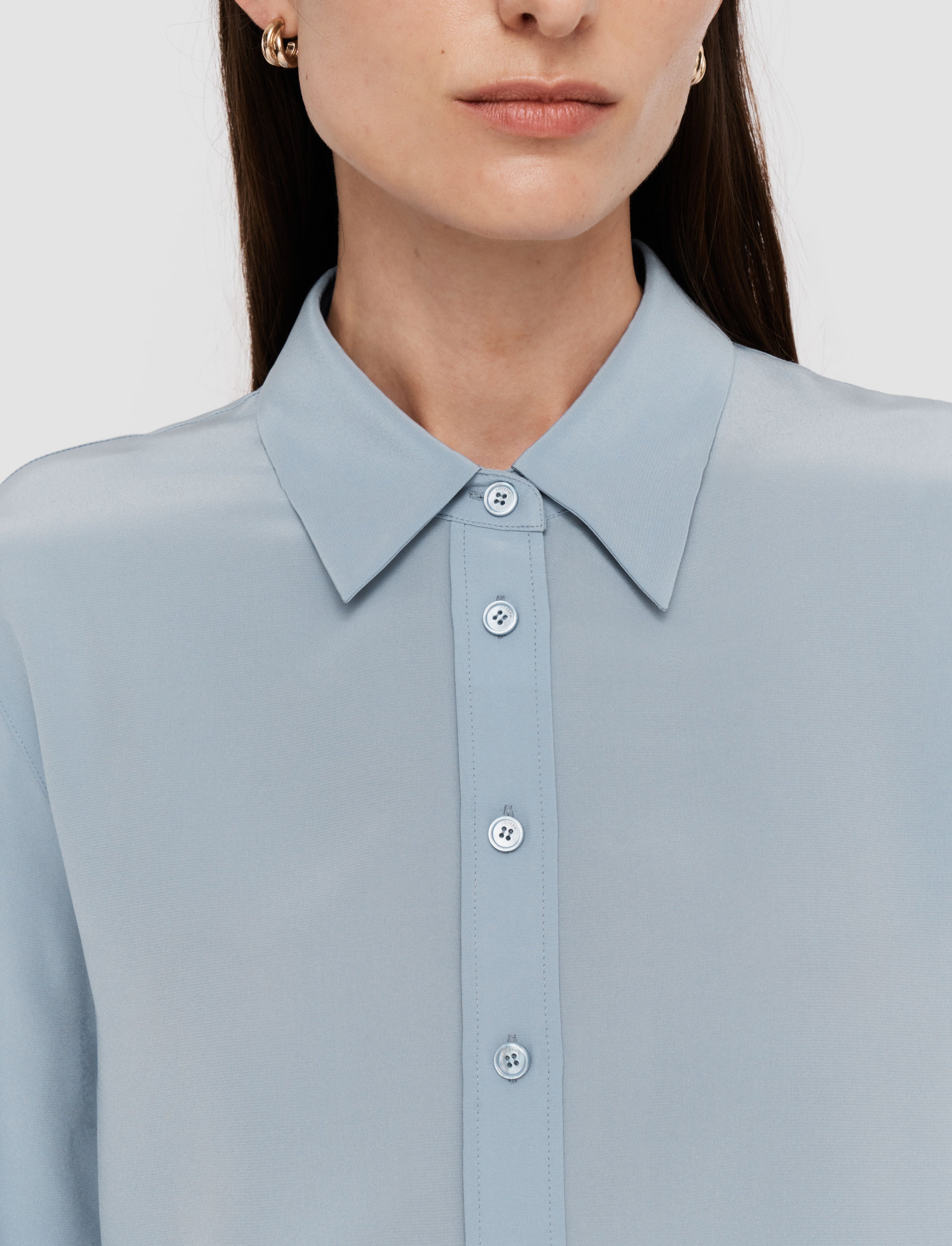 Joe Silk Crepe de Chine Blouse - 5