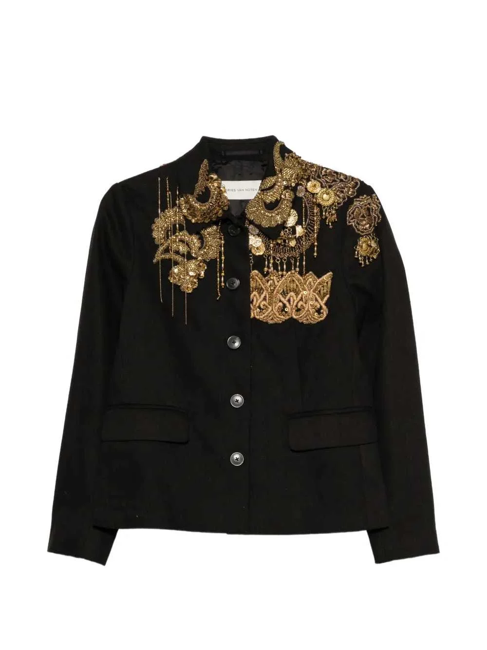 Dries Van Noten Women Bettsy Emb 4444 W.W. Jacket Black - 1