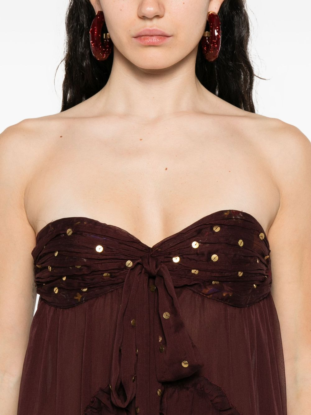 sequin-embellished maxi dress - 5