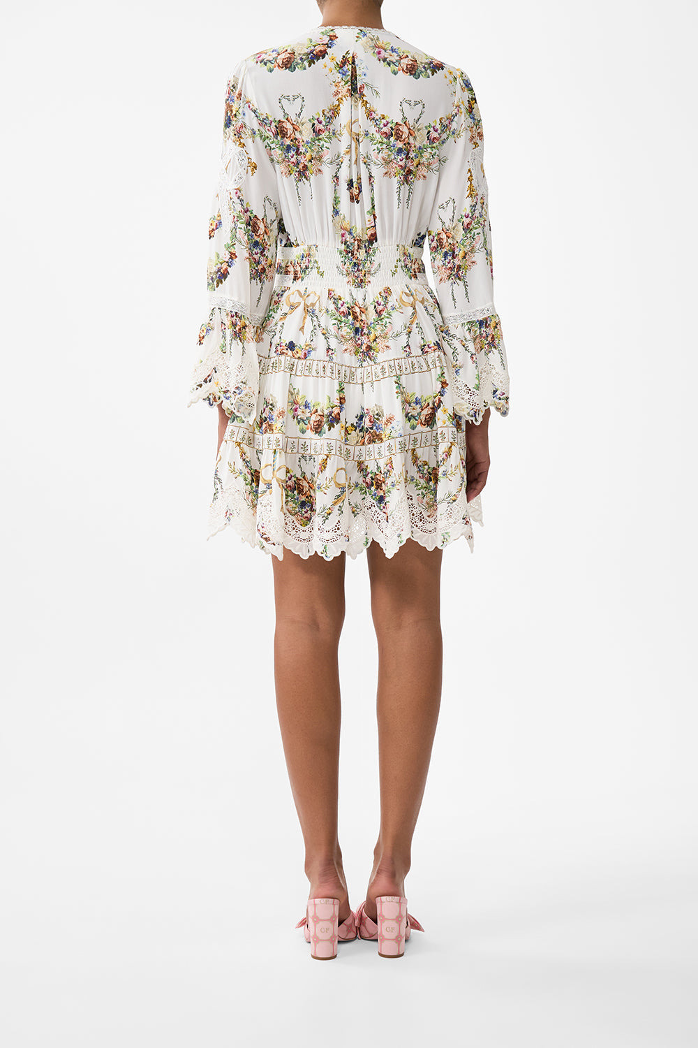 TIERED DRESS WITH RUFFLE FRILL SLEEVES - 3