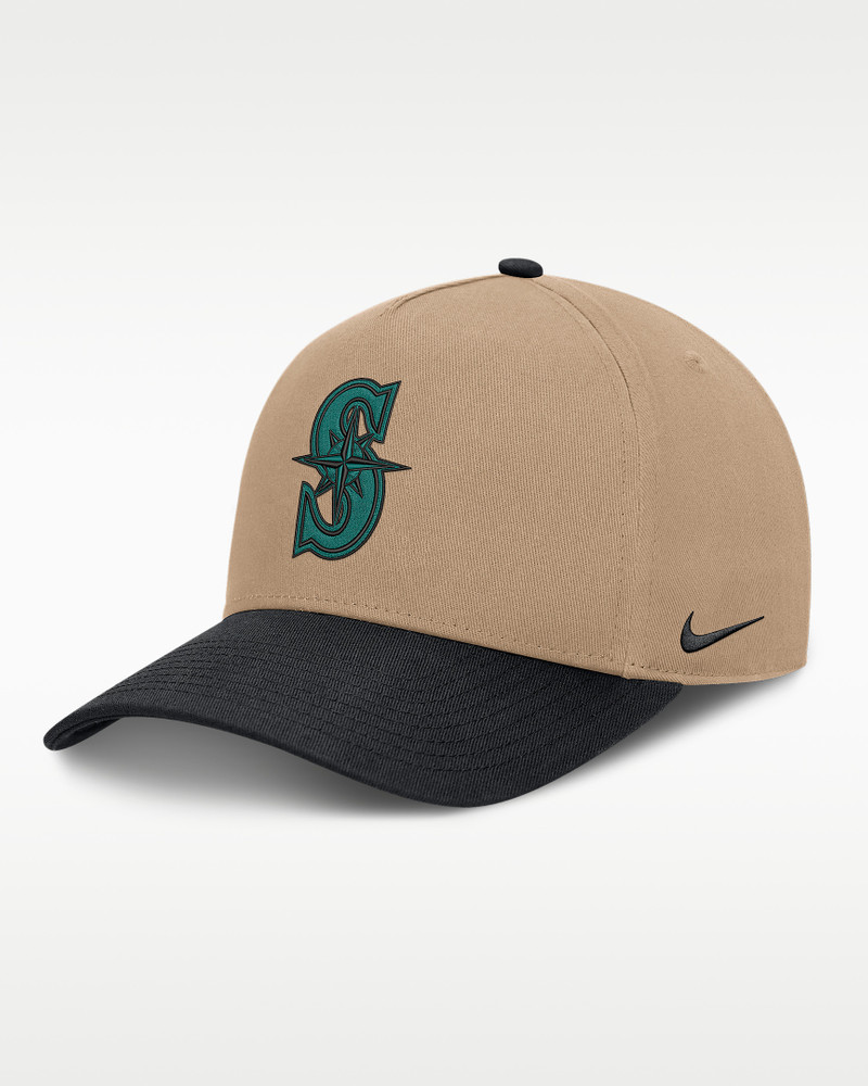 Seattle Mariners Rise Men's Nike MLB A-Frame Trucker Adjustable Hat 1