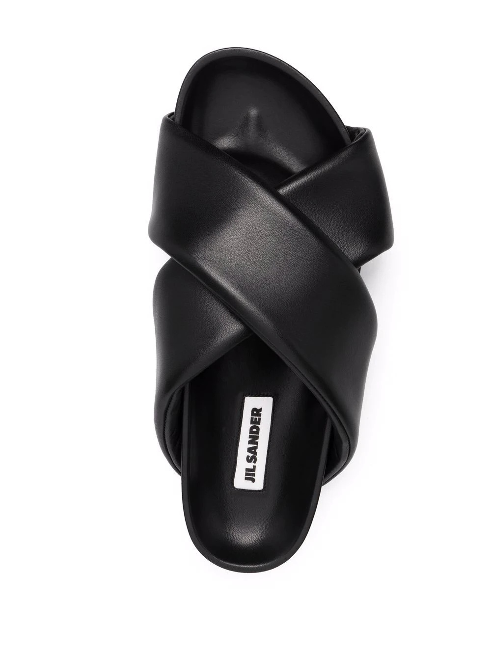 cross-strap leather sandals - 4