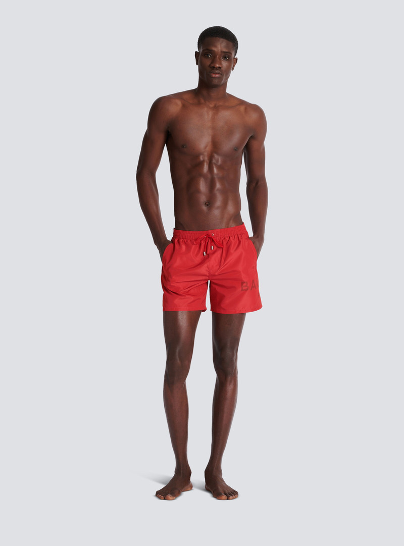 Balmain Printed Balmain Paris swim shorts outlook