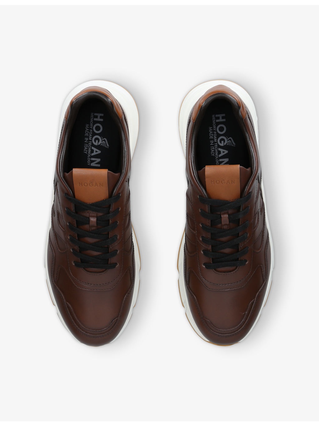 Hyperlight branded leather low-top trainers - 2