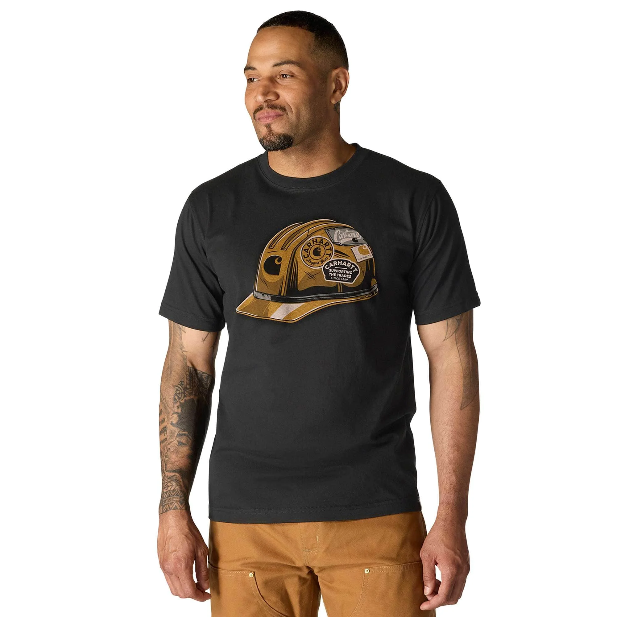 Relaxed Fit Lightweight Short-Sleeve Helmet Graphic T-Shirt - 1
