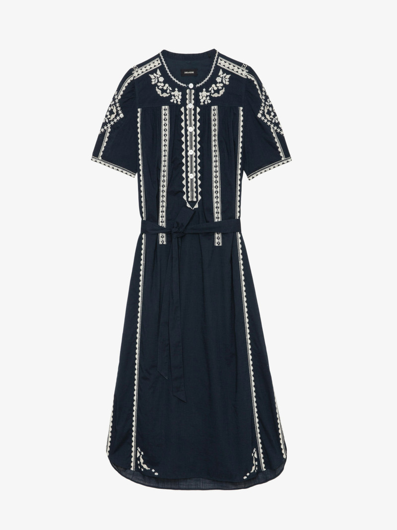 Rigy Navy Belted Dress 1