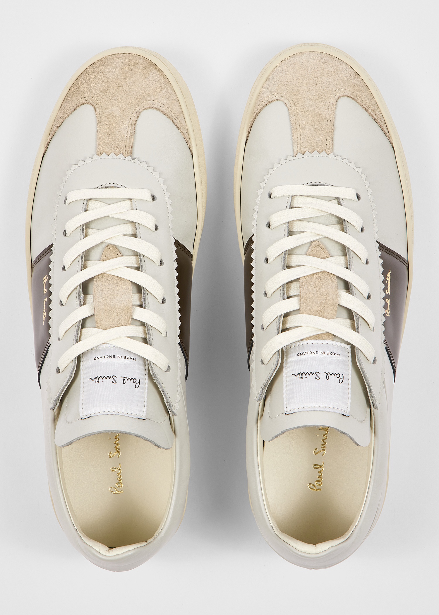Ecru Leather 'Foley' Trainers - 5
