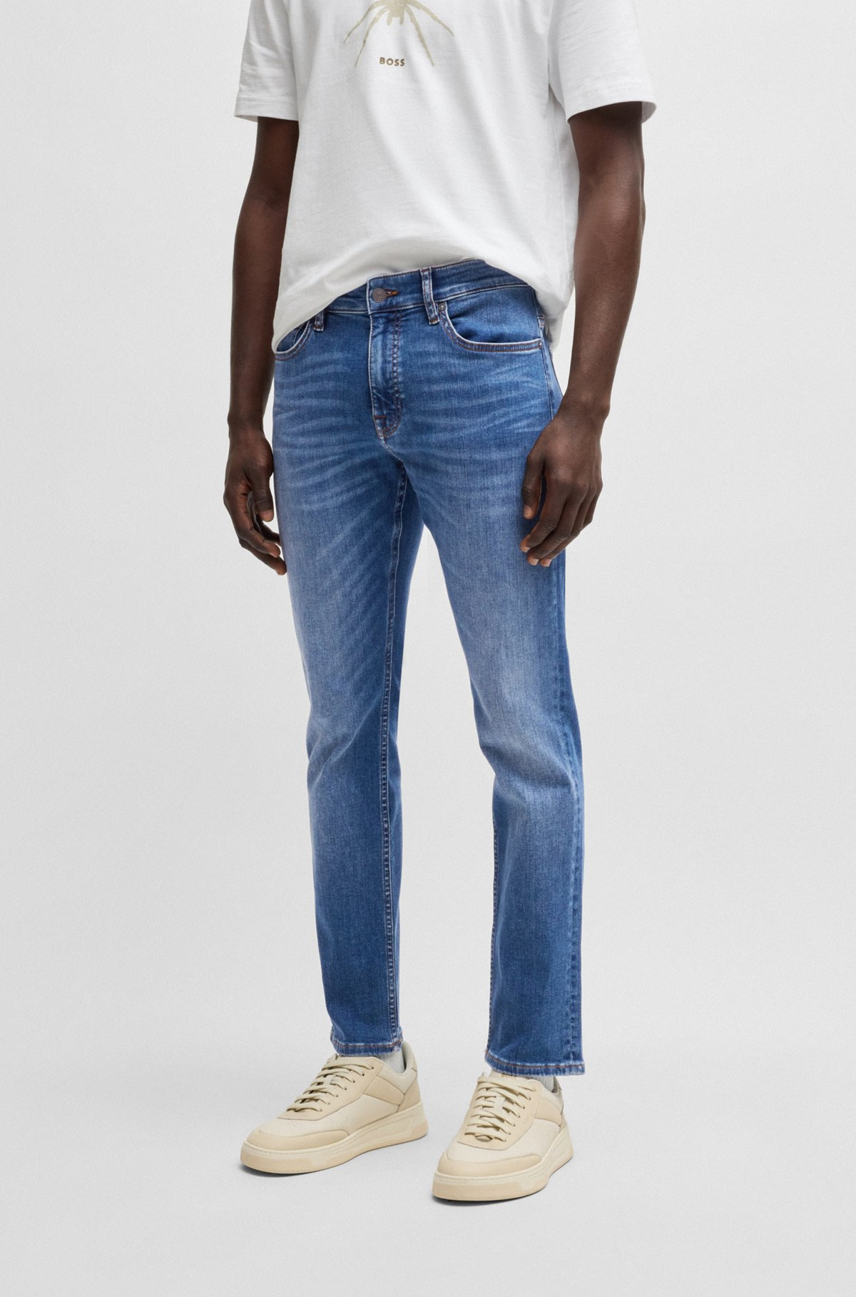 DELAWARE SLIM-FIT JEANS IN BLUE SOFT-MOTION DENIM - 2