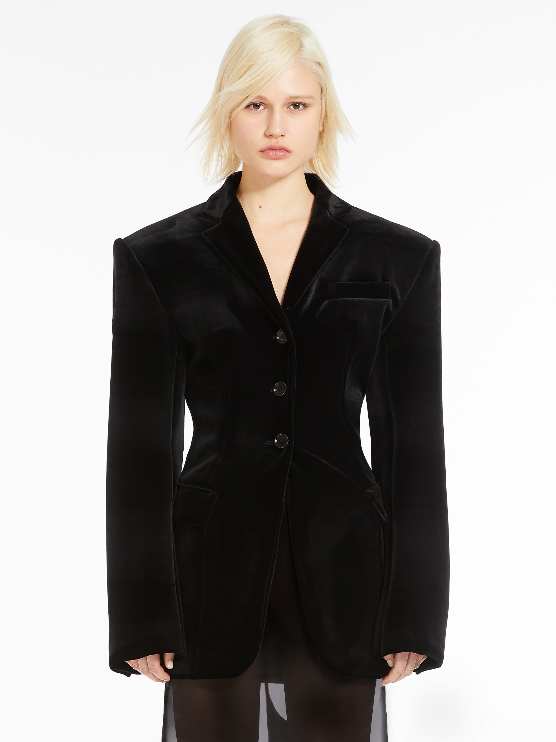 ALBERO1234 Velvet blazer - 3