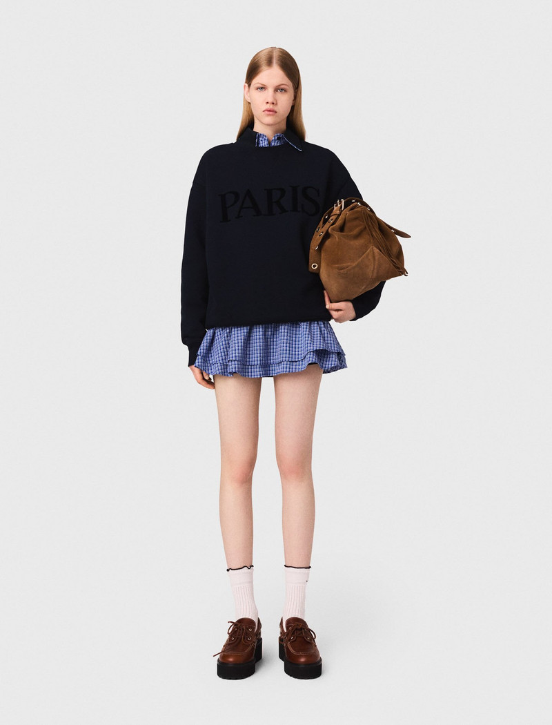 maje Paris embossed logo sweatshirt outlook