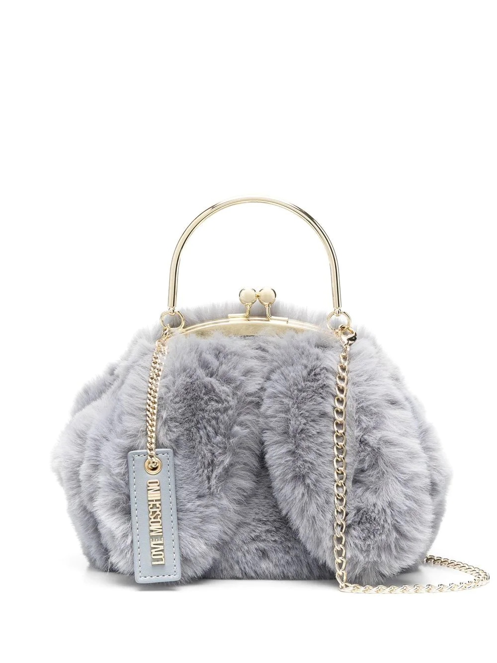 faux-fur logo-tag bag - 1