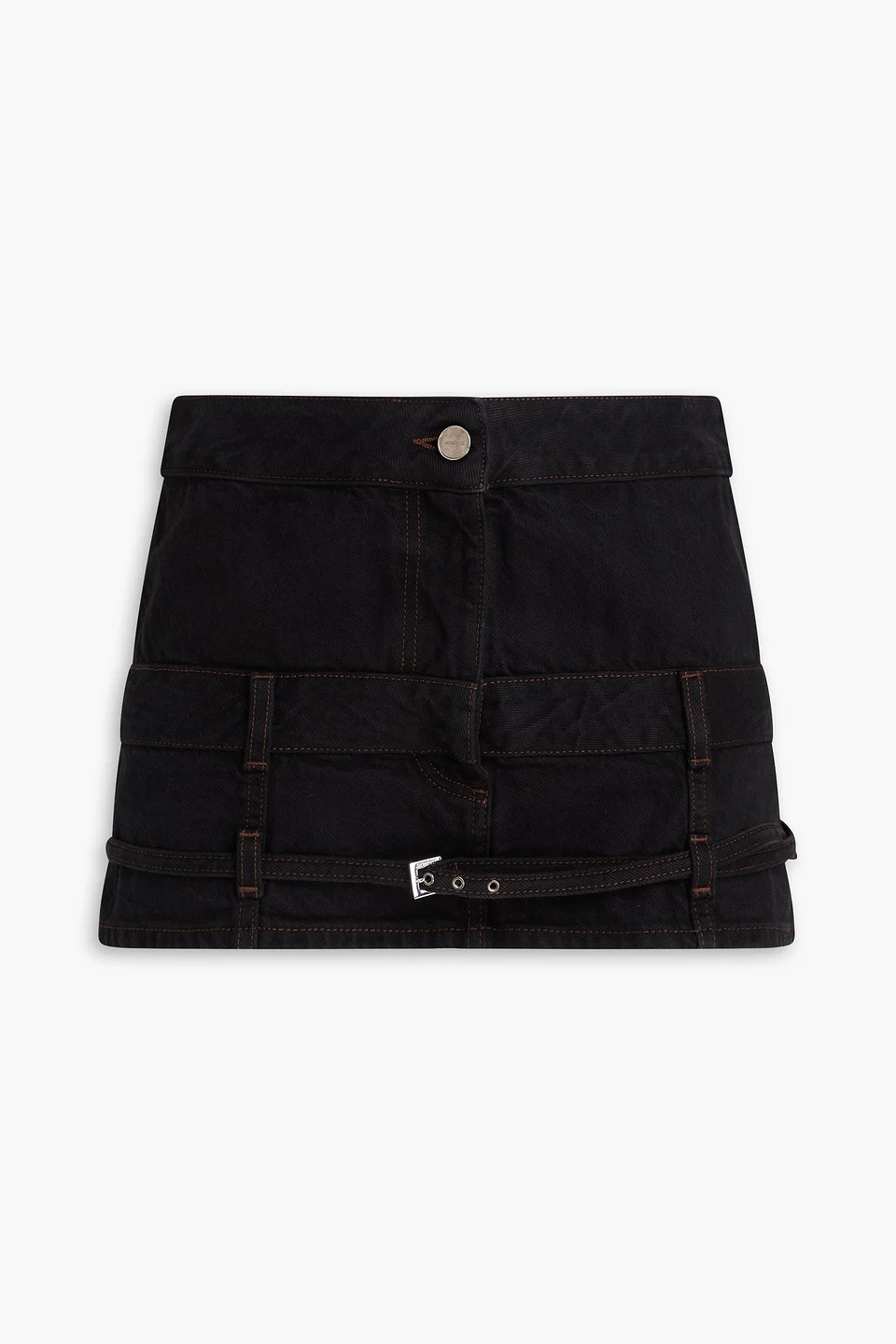 De Nîmes Criollo belted denim mini skirt - 1