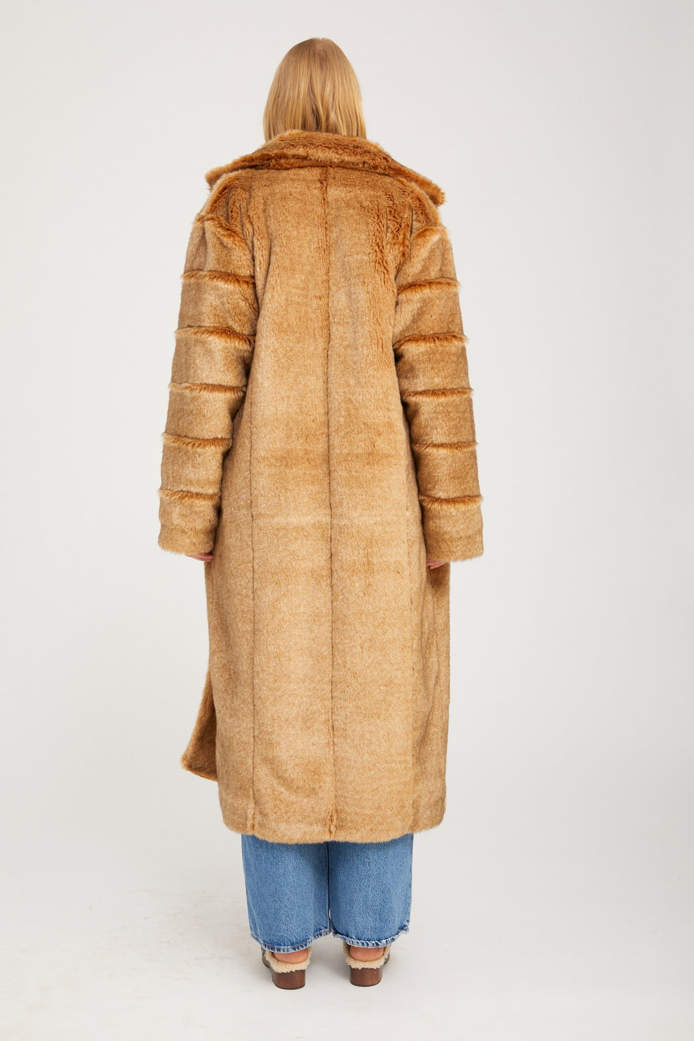 CAMEL FUR IRIS COAT - 5
