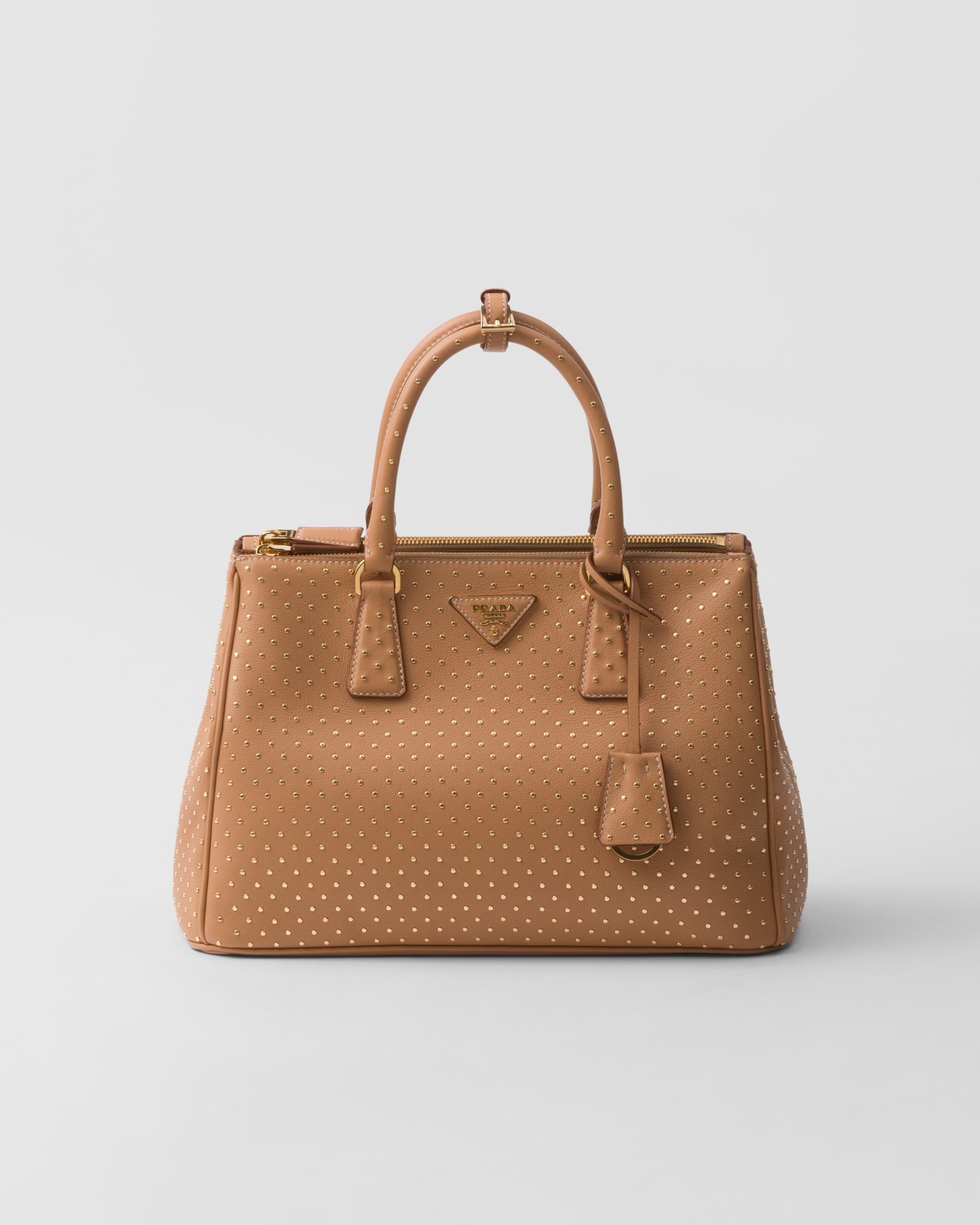 Large Prada Galleria studded leather bag - 1