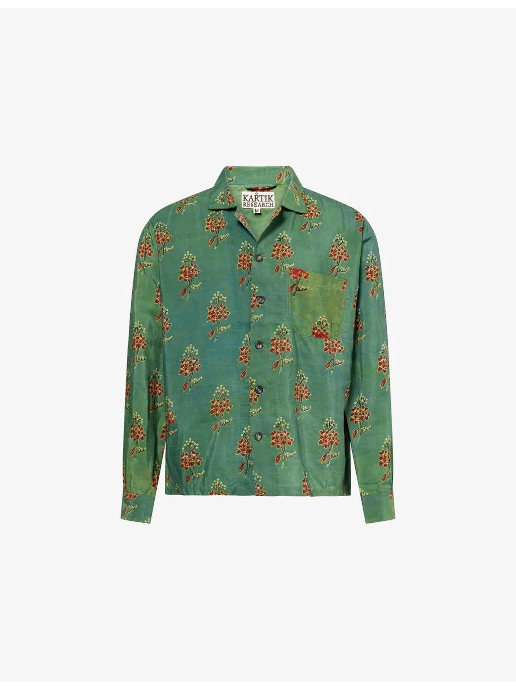 Floral-Print Silk Shirt - 1