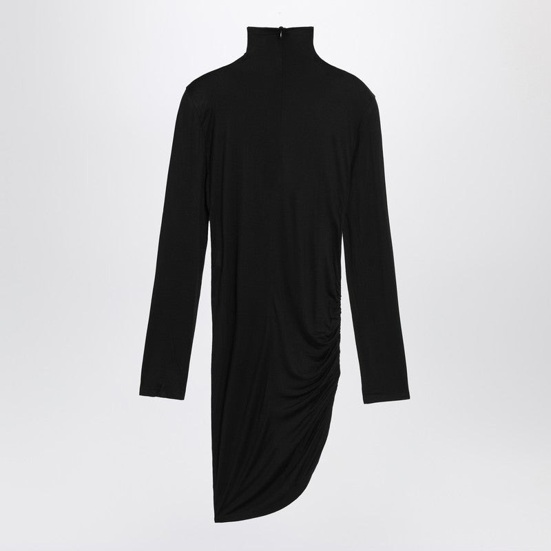 Jacquemus Black Draped Spallina Dress Women - 2